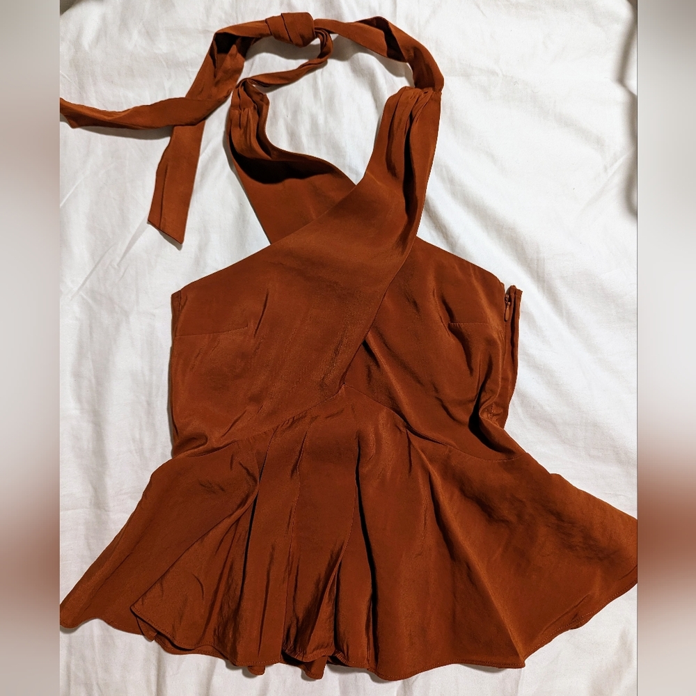 Burnt Orange Halter Top